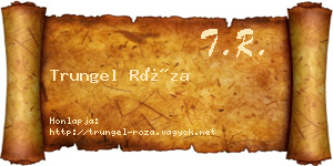 Trungel Róza névjegykártya